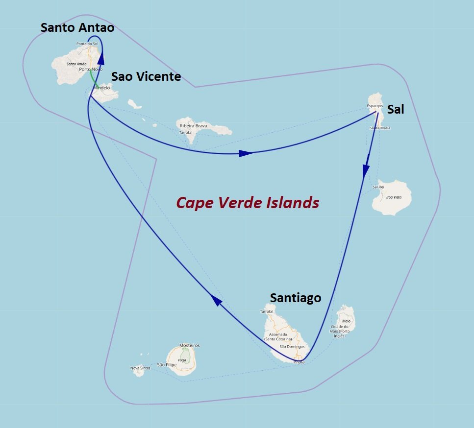 map of cape verde islands