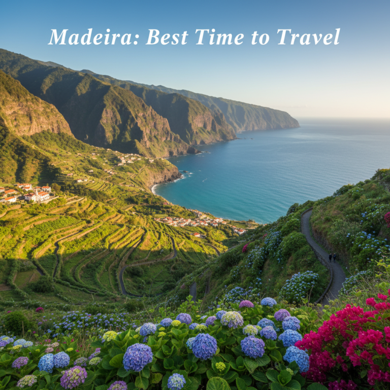 Madeira’s lush cliffs, spring flowers, and ocean views invite adventure during peak travel season.
