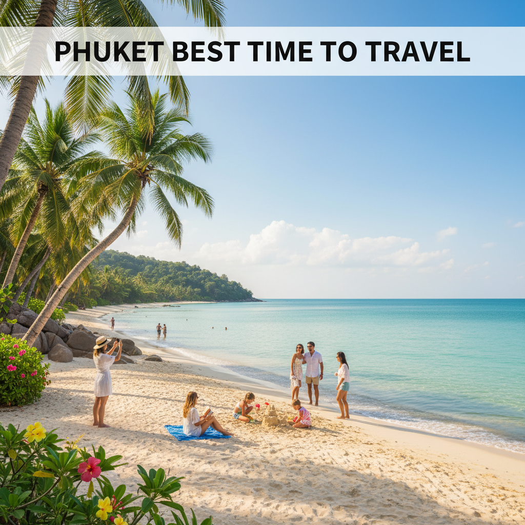 Travelers enjoying Phuket’s sunny beaches and turquoise waters at the perfect time to visit.